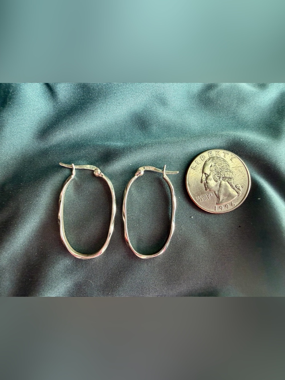 Sterling Silver Twisted Hoop Earrings